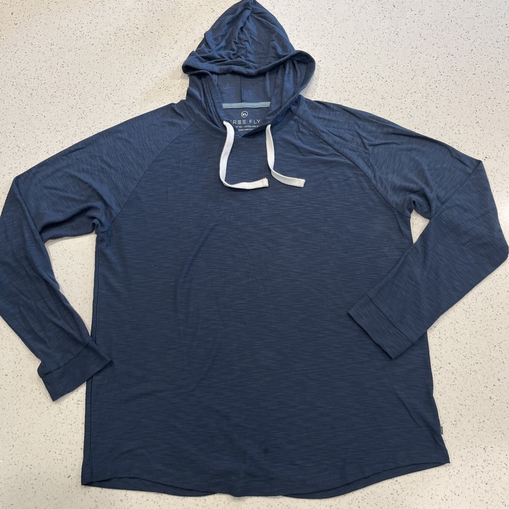 Free Fly Bamboo Slub Hoodie Blue — Size XL